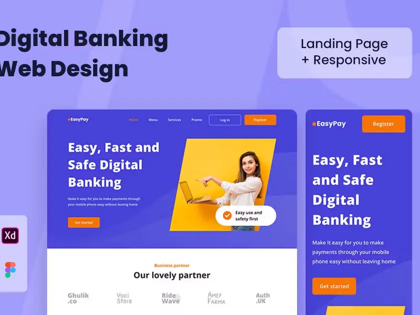 Digital banking website design