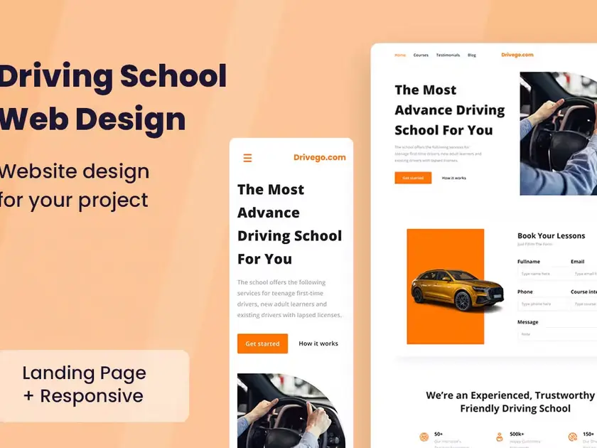Driving school website design