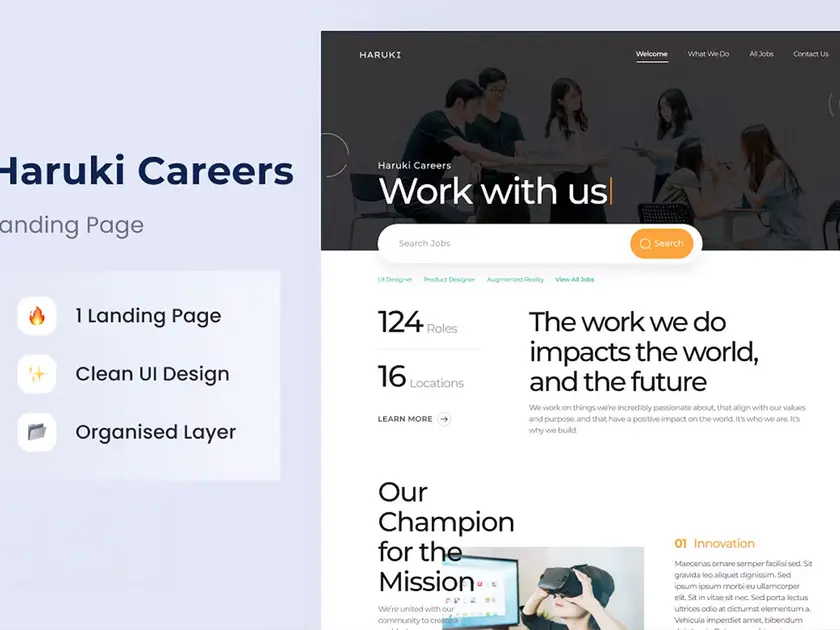 Haruki website design