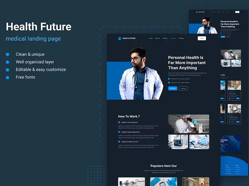 Health Future website design