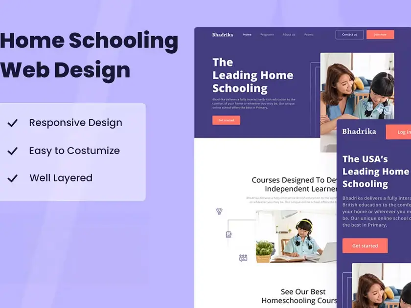Home schooling website design