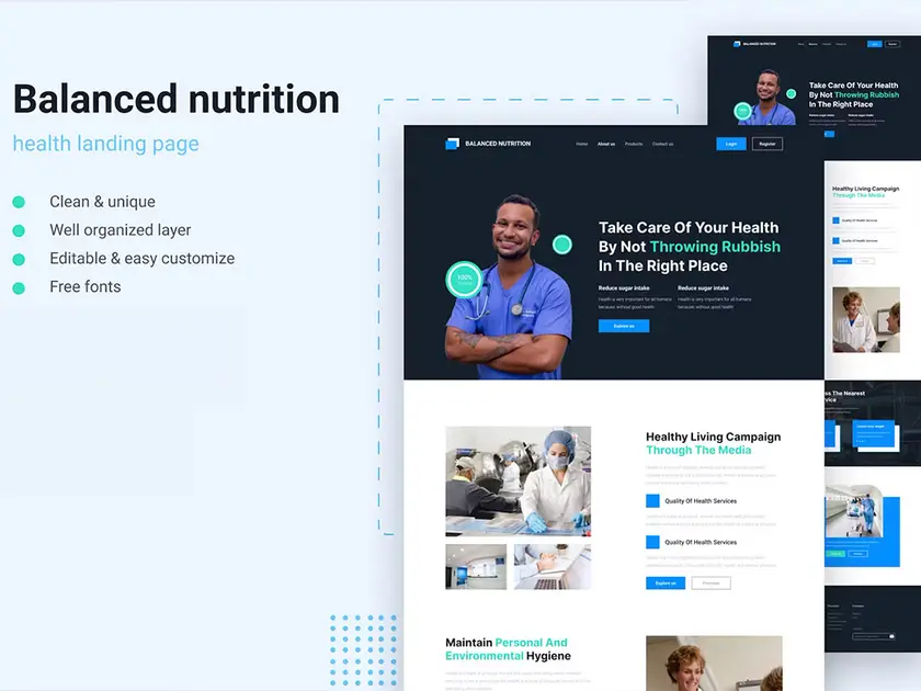 Nutrition website design